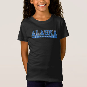 blå klassisk Alaska Cheerlead retro soprty T Shirt