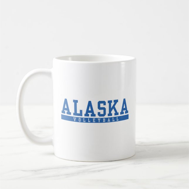 blå klassisk Alaska Volleyball-reflektor Kaffemugg (Vänster)