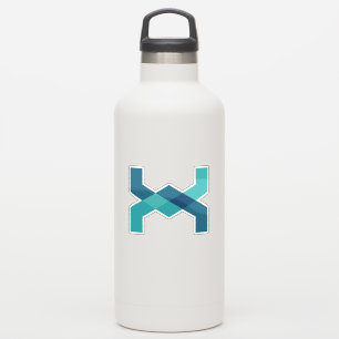 Blå Klassisk Bokstav X Monogram Klistermärken
