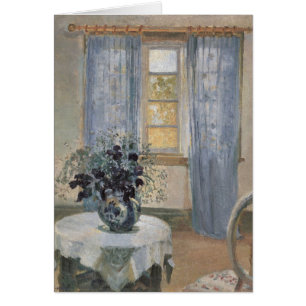 Blå Klematis i konstnärens ateljé, Anna Ancher Hälsningskort