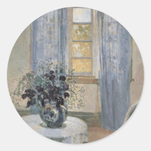 Blå Klematis i konstnärens ateljé, Anna Ancher Runt Klistermärke