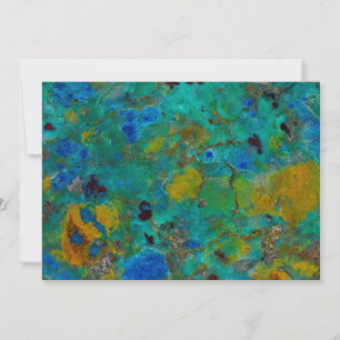 Blå klipp Chrysocolla Kort