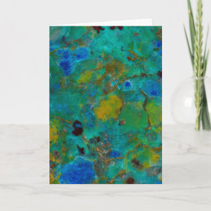Blå klipp Chrysocolla Kort