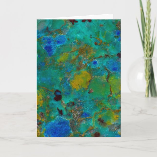 Blå klipp Chrysocolla Kort (Framsida)
