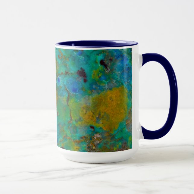 Blå klipp Chrysocolla Mugg (Höger)