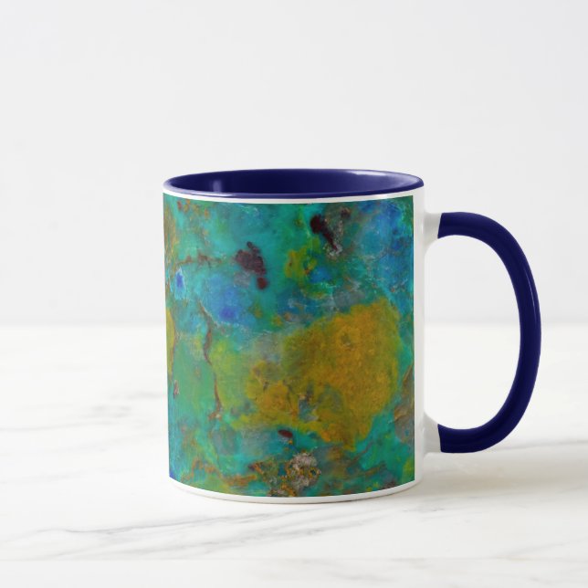 Blå klipp Chrysocolla Mugg (Höger)