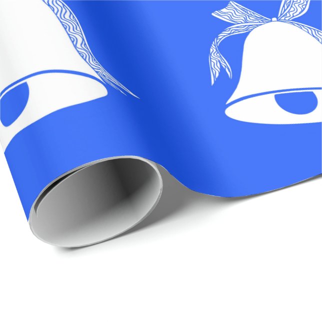 Blå klocka presentpapper (Rullad Hörn)