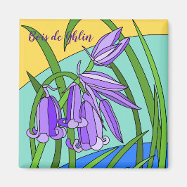 Blå klockor i skogen magnet