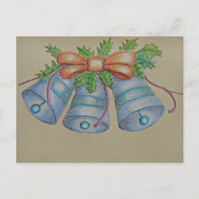 blå klockor vykort (Framsida)