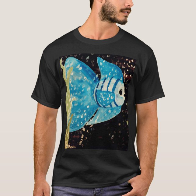 Blå klovfisk t shirt (Framsida)