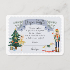 Blå knäckare, raffle-raffle-raffle-baby inbjudan i