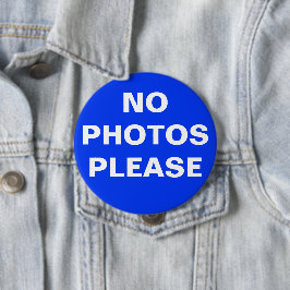 Blå knapp för "Inga foton, tack"
