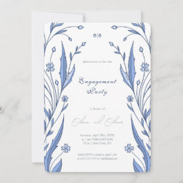 Blå knapp inbjudningar