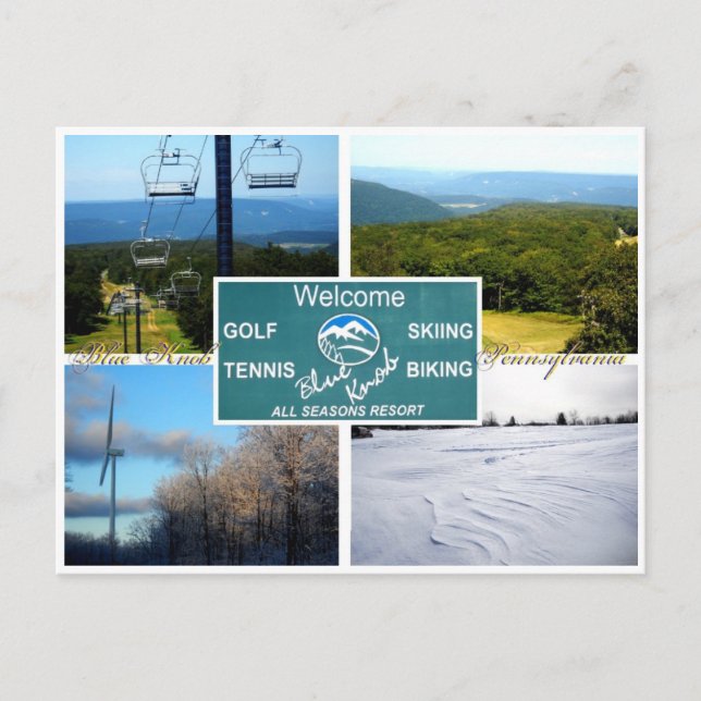 Blå knopp, Pennsylvania Vykort (Framsida)