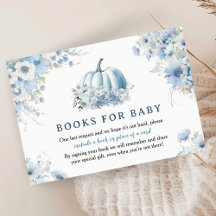 Blå knumpkin Baby Shower Fall Bokar för Baby