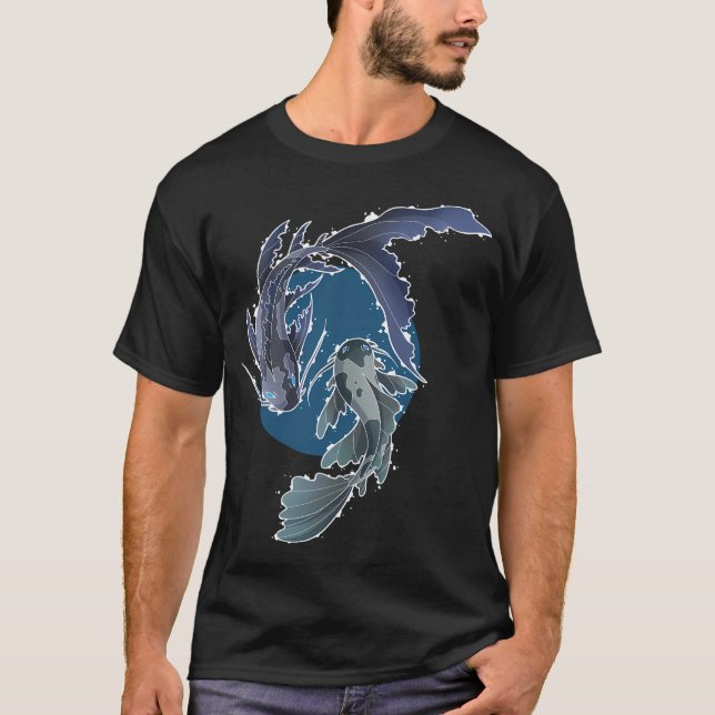 Blå koi t shirt (Framsida)