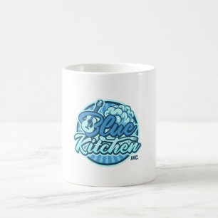 Blå köksmugg kaffemugg