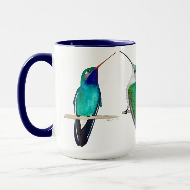 Blå Kolibrer Mugg (Vänster)