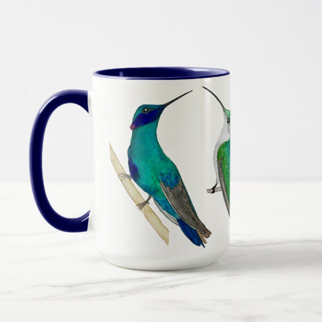 Blå Kolibri Mug Mugg (Vänster)
