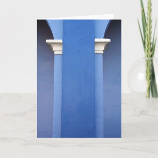 Blå kolumn kort