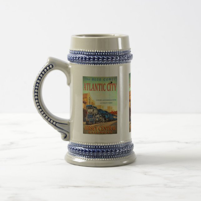 Blå komet Tåg-kaffe Mugg (Vänster)
