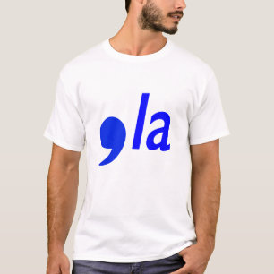 Blå kommaj la t shirt