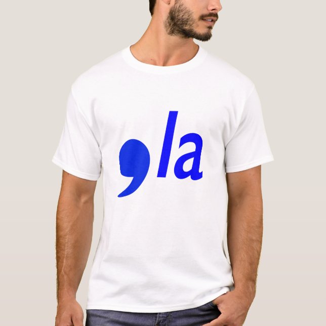 Blå kommaj la t shirt (Framsida)