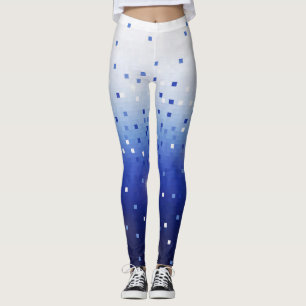 Blå Konfettirutor Leggings