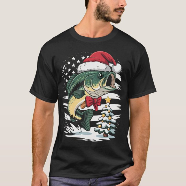 Blå - Konturerad fisk trio T Shirt (Framsida)