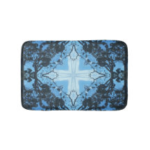 Blå Kor naturen Mönster Bath Mat