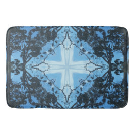 Blå Kor naturen Mönster Bath Mat Large Badrumsmatta