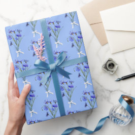 Blå kornblomma Bouquets Presentpapper
