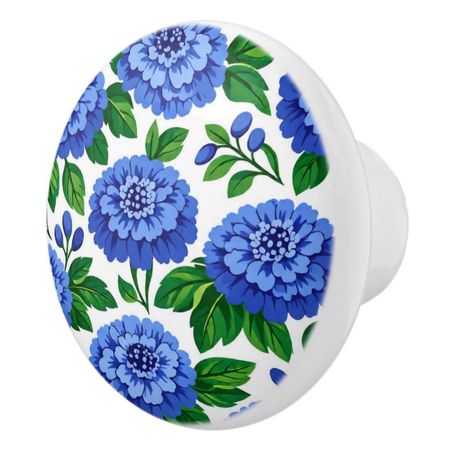 💙Blå Kornblomma Keramisk Knopp (Höger)