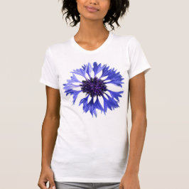 Blå kornblomma t shirt