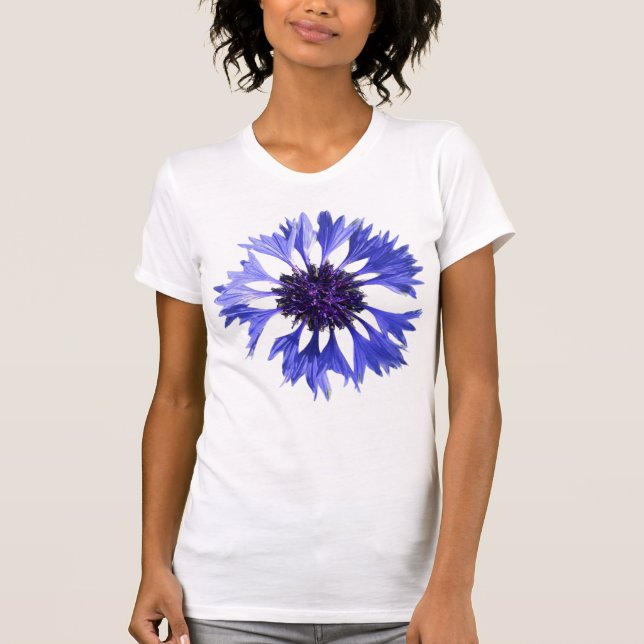 Blå kornblomma t shirt (Framsida)