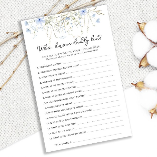 Blå kornblommans babyskor som känner pappa Best (Skapare uppladdad)