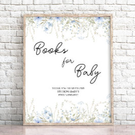 Blå kornblommans babyskor Spädbarn är sötad Poster