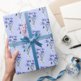 Blå Kornblommebuketter Presentpapper