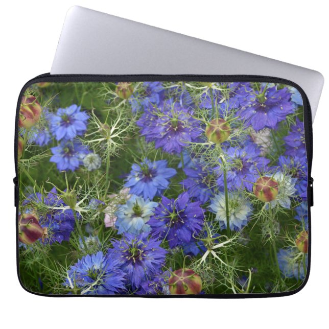 Blå kornblommor laptop fodral (Framsidan)