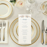 Blå kornblommor och vete, modern Cream Bröllop Meny<br><div class="desc">Mjuka blåkornblommor som samlats med brunt vete gör denna enkla bröllop-meny unik. Man kan nästan känna den trevliga bryggningen av gräsmassans flytta. Enkel,  men ändå elegant. Jorden och blått är kombinationen av perfekt. Skapat av Farmhouse Press.</div>