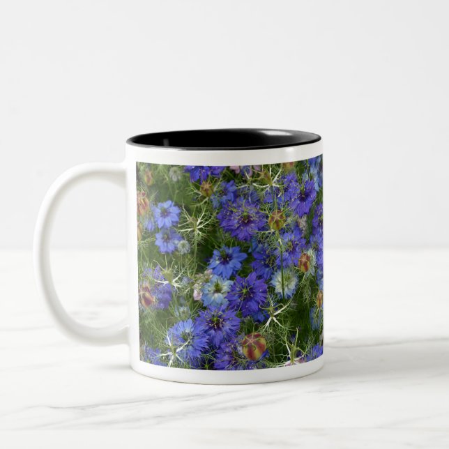 Blå kornblommor Två-Tonad mugg (Vänster)