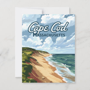 Blå kort för Cape Cod Beach Seashore Massachusetts