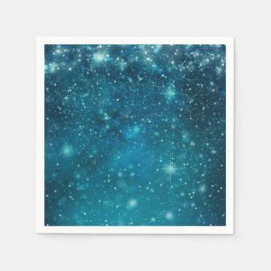 Blå kosmisk rymd stjärnhimmel pappersservett
