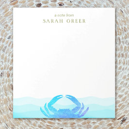 Blå krabba anteckningsblock