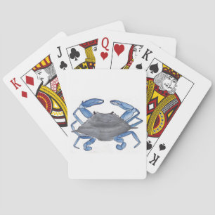 Blå krabba casinokort