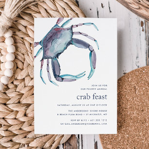 Blå krabba Crab Feast-inbjudan Inbjudningar