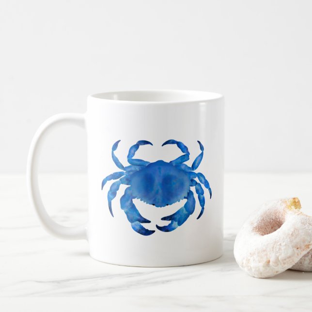 Blå krabba kaffemugg (Med munk)