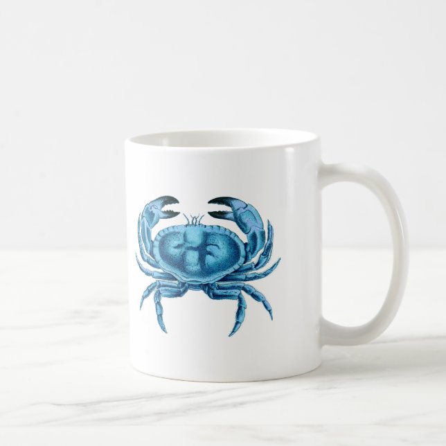 Blå krabba kaffemugg (Höger)