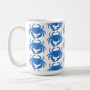 Blå krabba kräftdjur kaffemugg