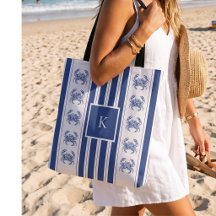 Blå Krabba Kustnära Nautilus Monogram